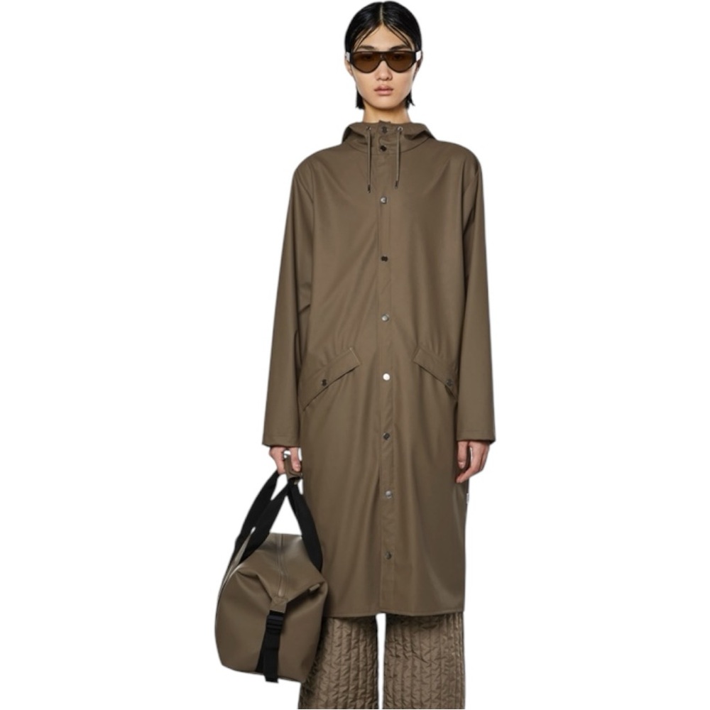NWT RAINS Longer Jacket in Wood Size Medium M Unisex - Picture 2 of 7